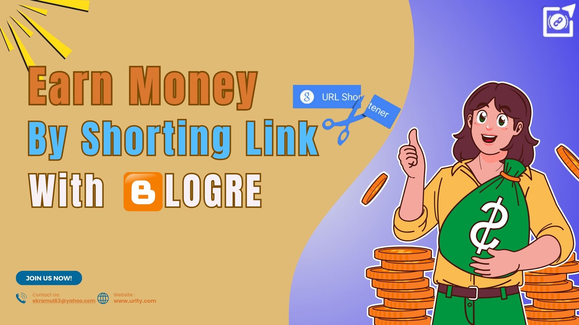 Earn Money by Shortening Links with Blogger for Free 